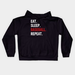 Eat Sleep Baseball Repeat Baseball Player Kids Hoodie